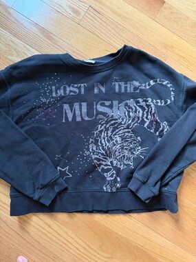 Pilcro Black Crewneck Sweatshirt